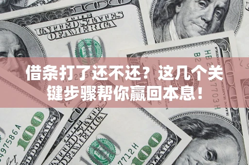 济南借条打了还不还？这几个关键步骤帮你赢回本息！