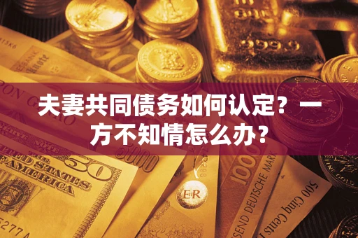 济南夫妻共同债务如何认定？一方不知情怎么办？